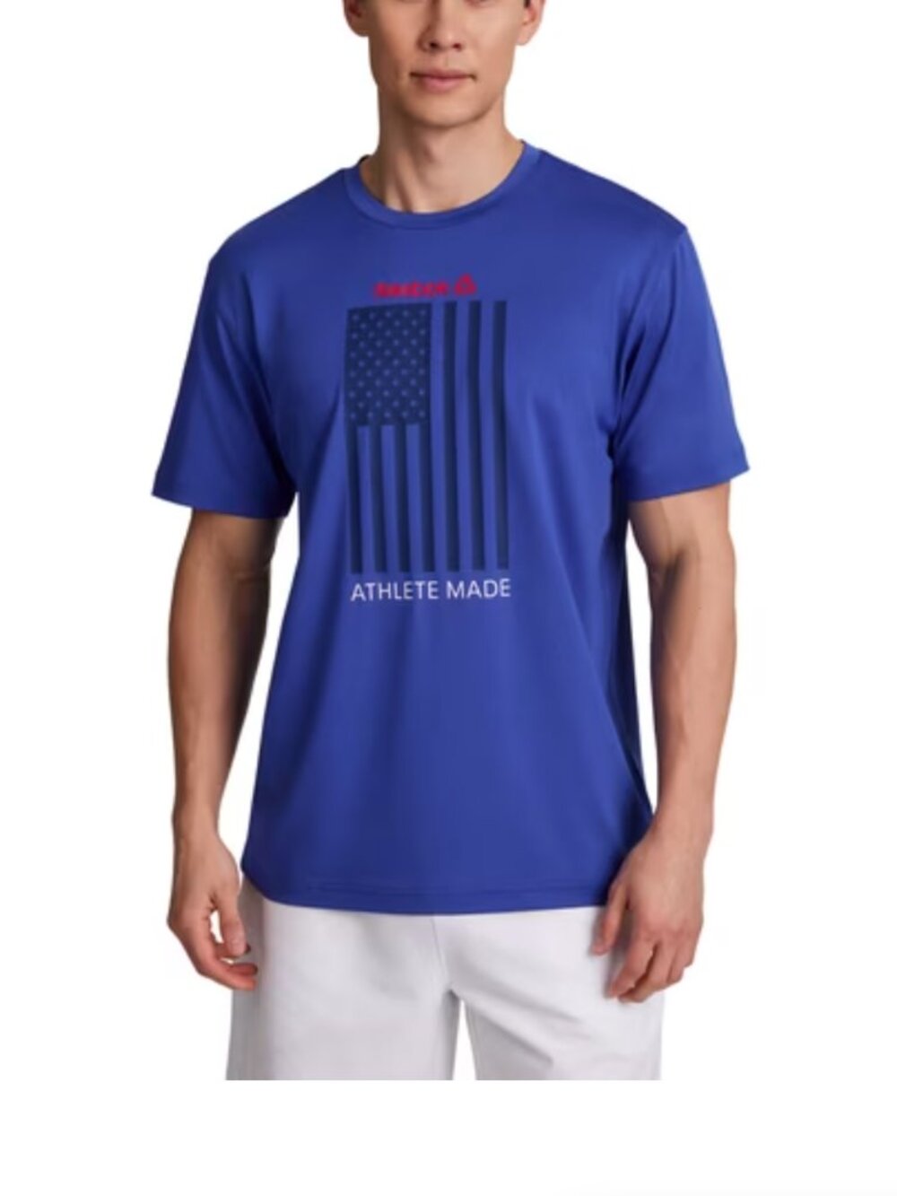 Reebok Athletic Made Graphic T-Shirt Cosmic Blue Athleisure Streetwear Size XL